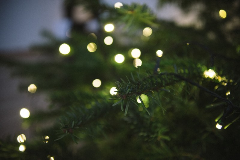 home light christmas tree and christma 4k