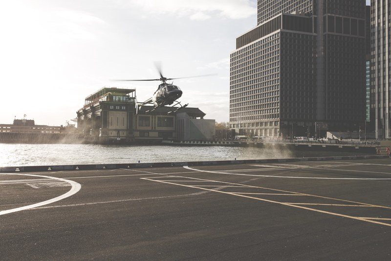 helicopter helipad landing and takeoff 4k