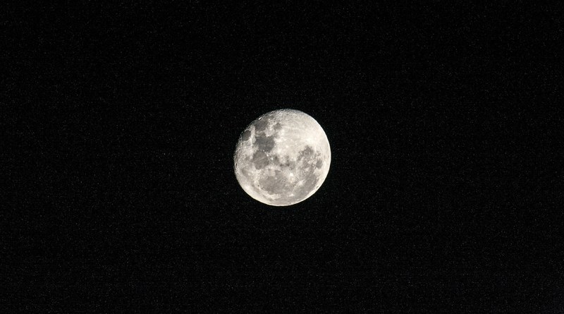 moon night dark and illuminated 4k