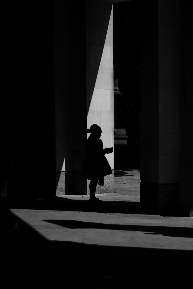 black and white shadow person and woman hd, 4k