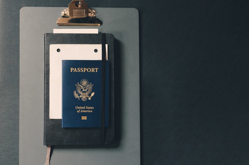 passport and documents 4k
