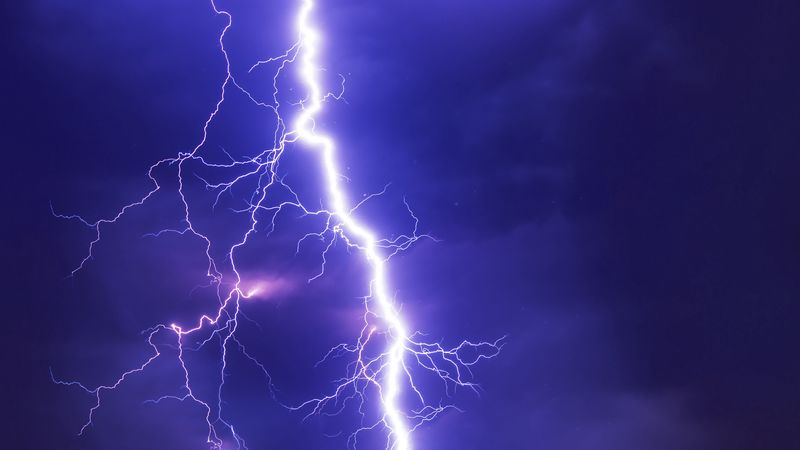 lightning, thunderstorm, sky, cloudy, 4k