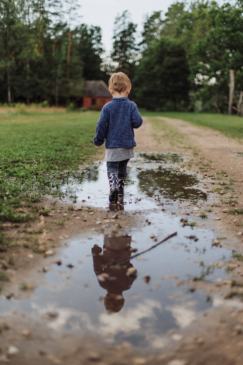 boy toddler puddle and boots hd, 4k