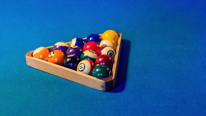 billiards, balls, triangle, broadcloth, table, 4k