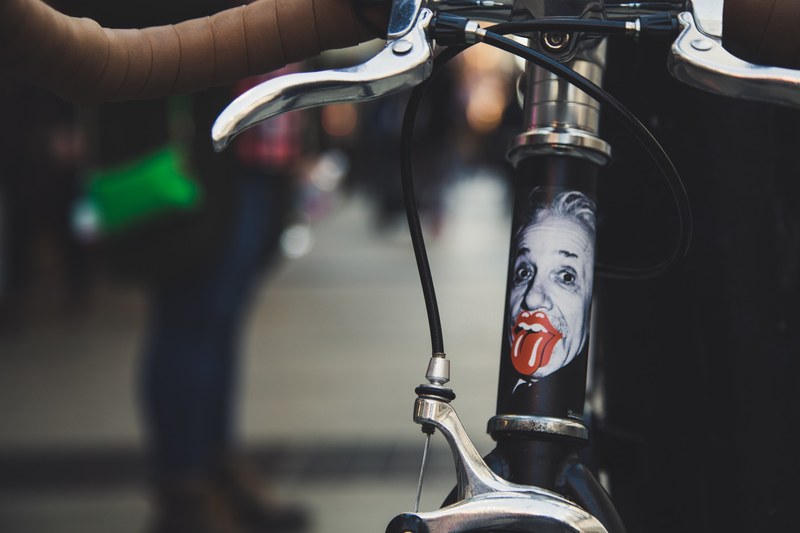 sticker bike city and urban 4k