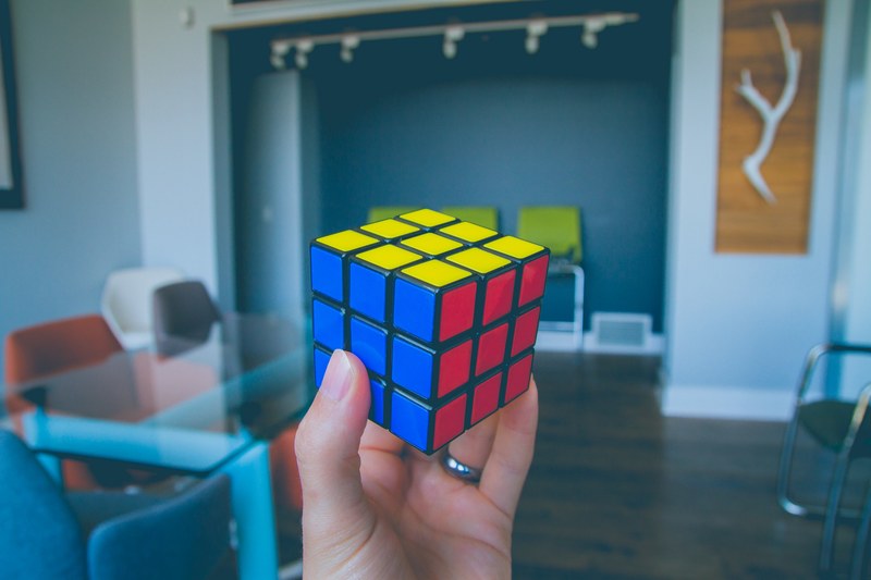 color game toy and rubix cube 4k