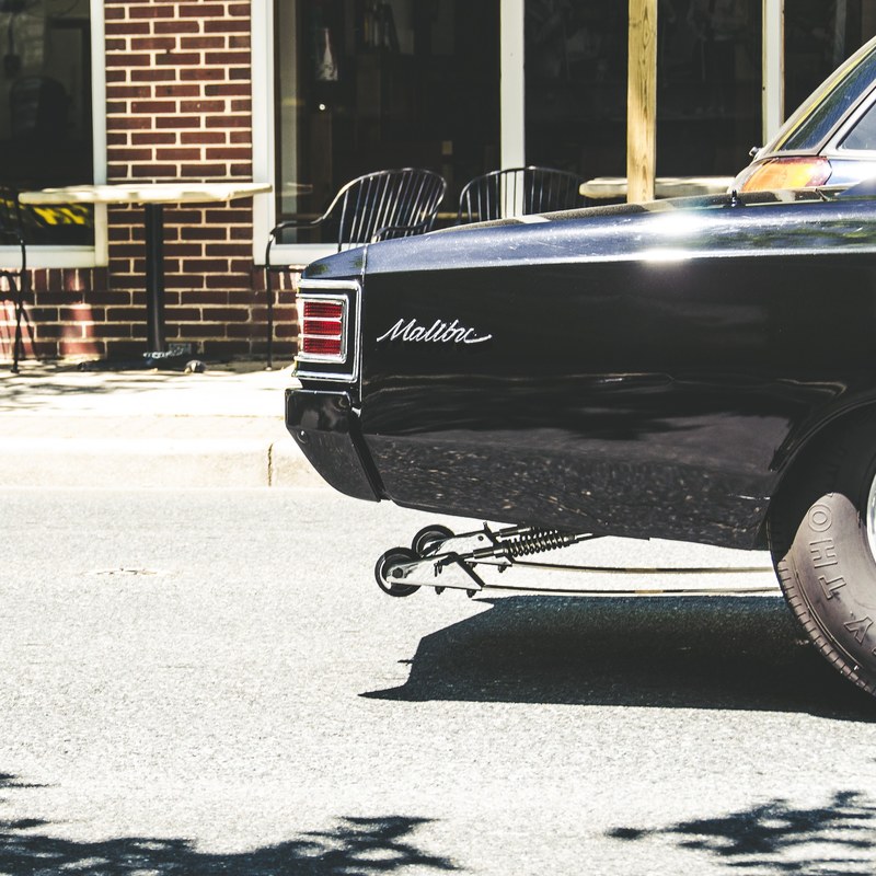 profile view of black vintage cars trunk, _black vintage cars trunk 4k