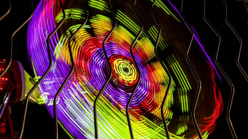 rotation, colorful, wheel, 4k