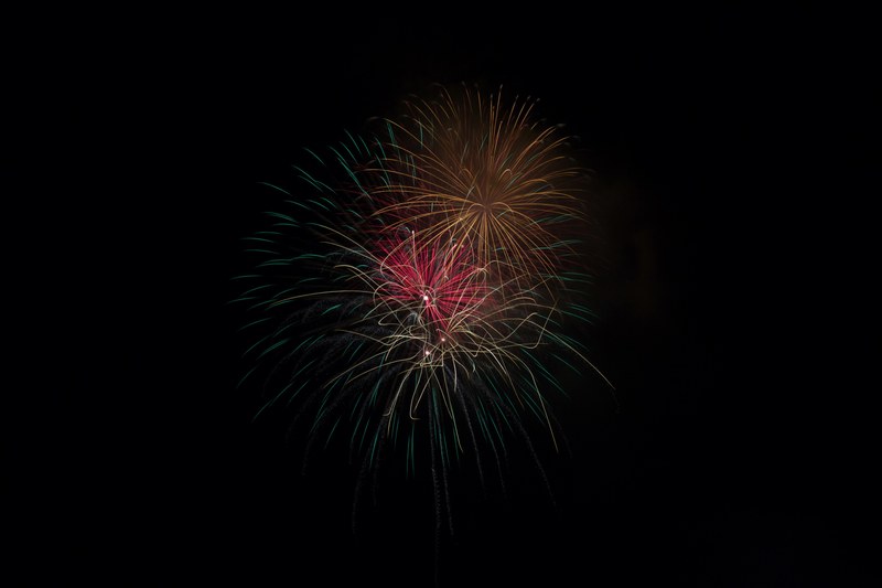 firework color dark and night 4k