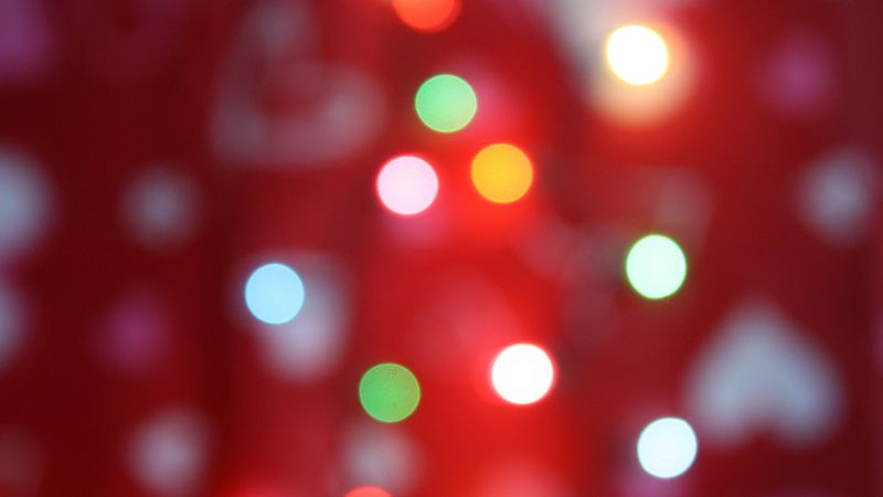 glare, circles, background, red, 4k