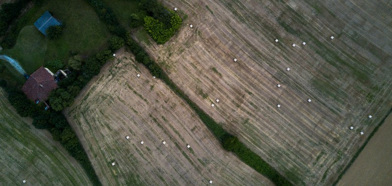 aerial farm agriculture and farmland 4k