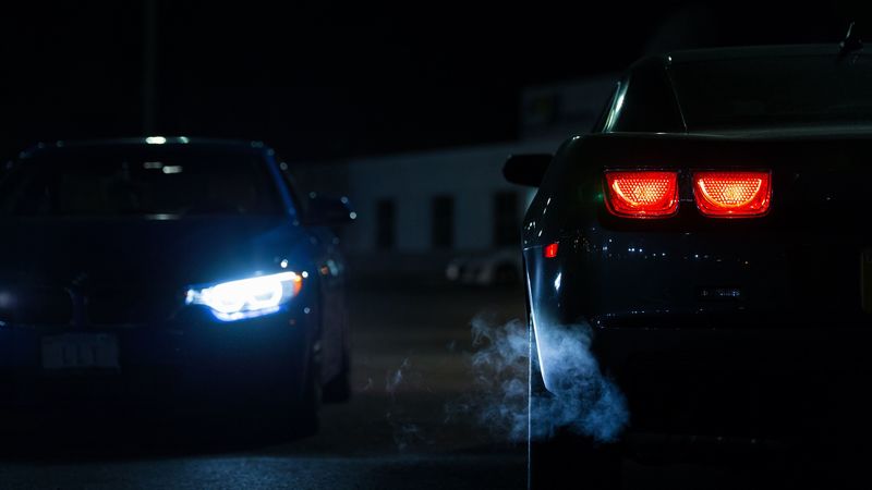 car, lights, night, 4k