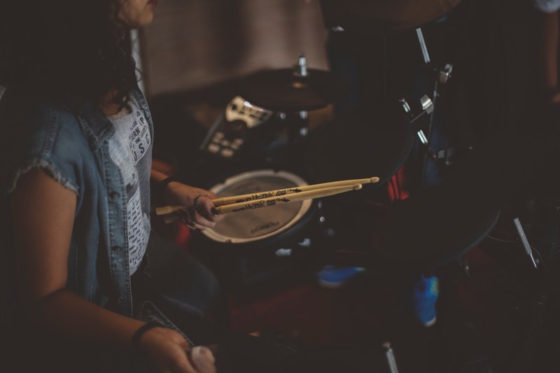 drummer drumstick drum and person 4k