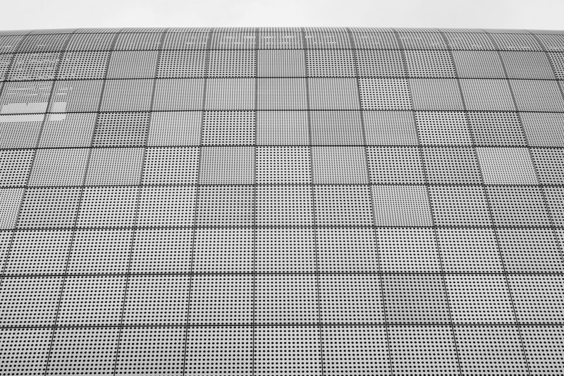 black and white shot of geometric square tile pattern in katowice, monochrome tile pattern 4k
