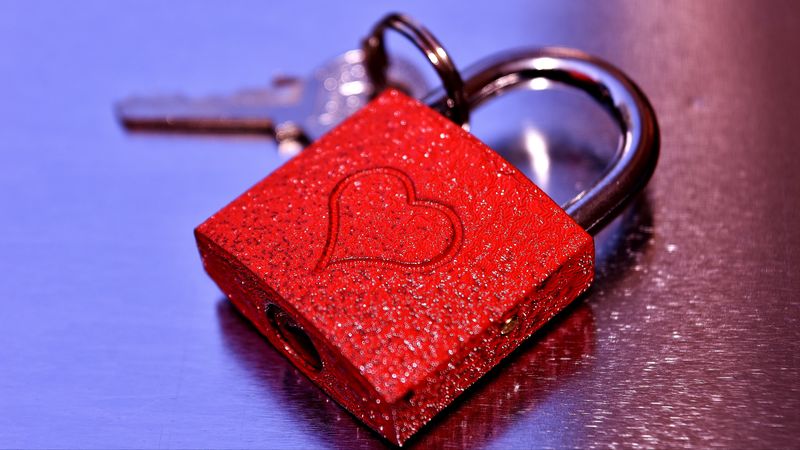 lock, heart, love, 4k