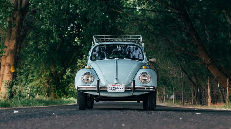 car, retro, style, front view, 4k