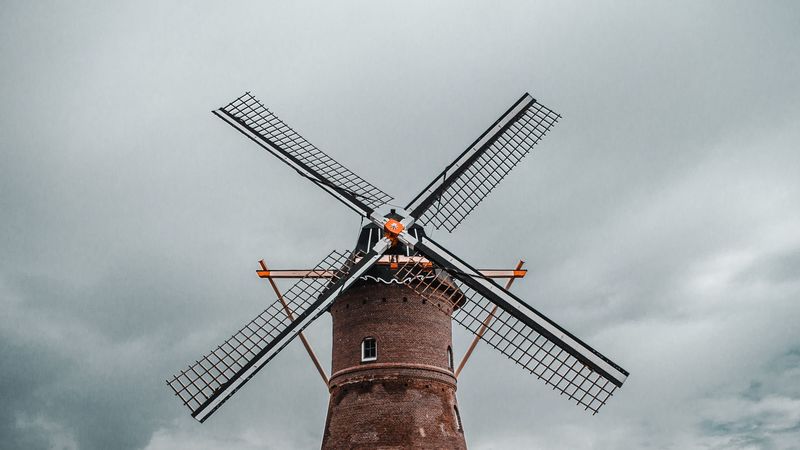 mill, structure, wings, 4k