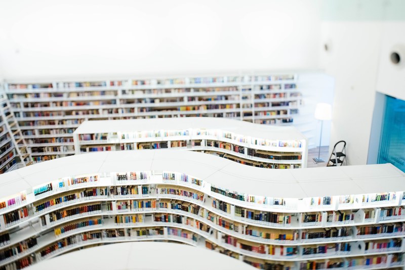 library library interior book and bookstore 4k
