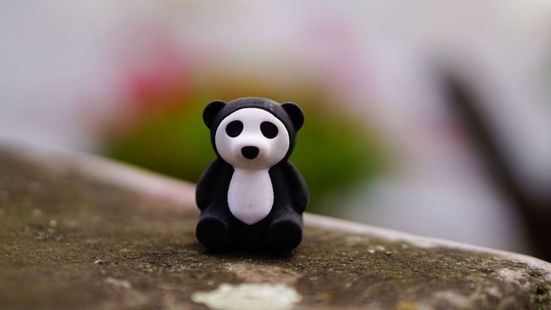 panda, toy, figurine, 4k