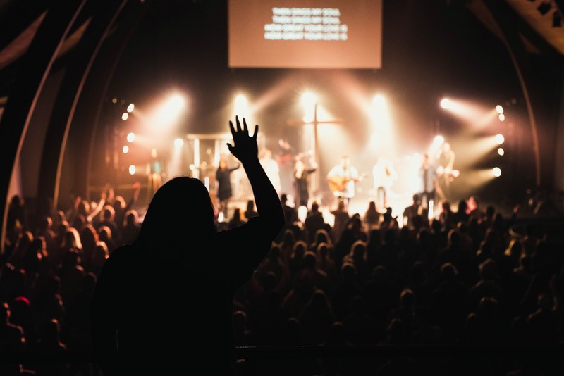 crowd hand arm and waving 4k
