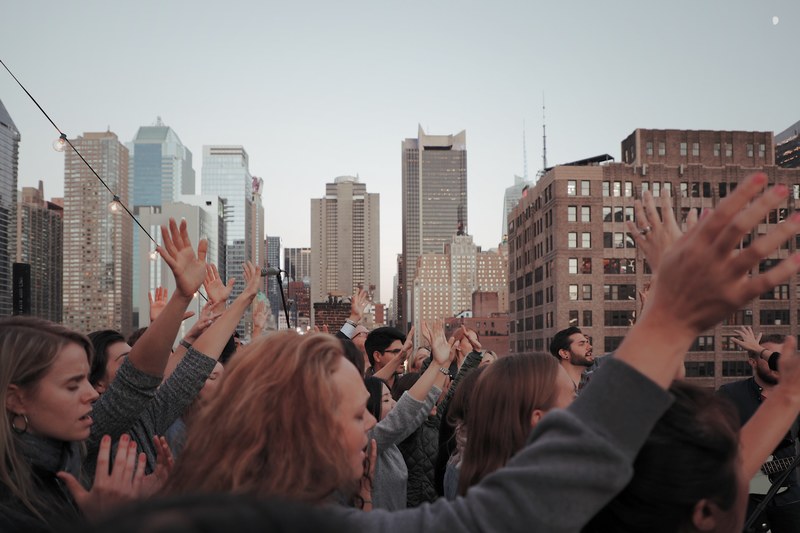 city urban cityscape and people 4k