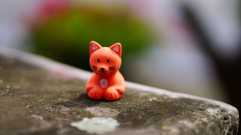 fox, toy, blurry, close-up, 4k