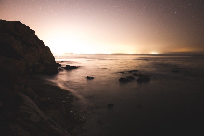 water sea ocean and rock 4k