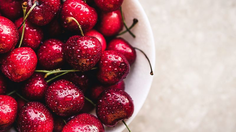 cherries, cherry, berries, drops, ripe, 4k