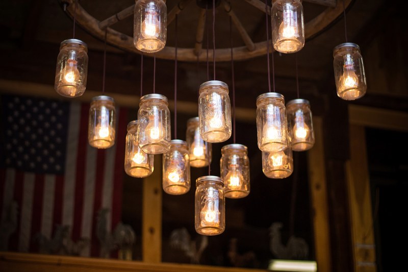 mason jar light bulb light and jar 4k