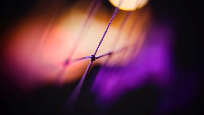 thread, glare, knot, 4k