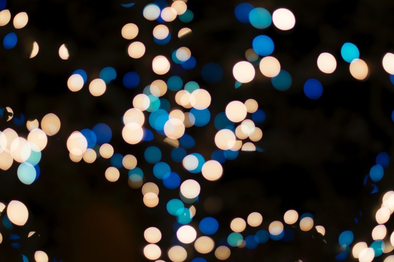 christmas lights bokeh effect 4k