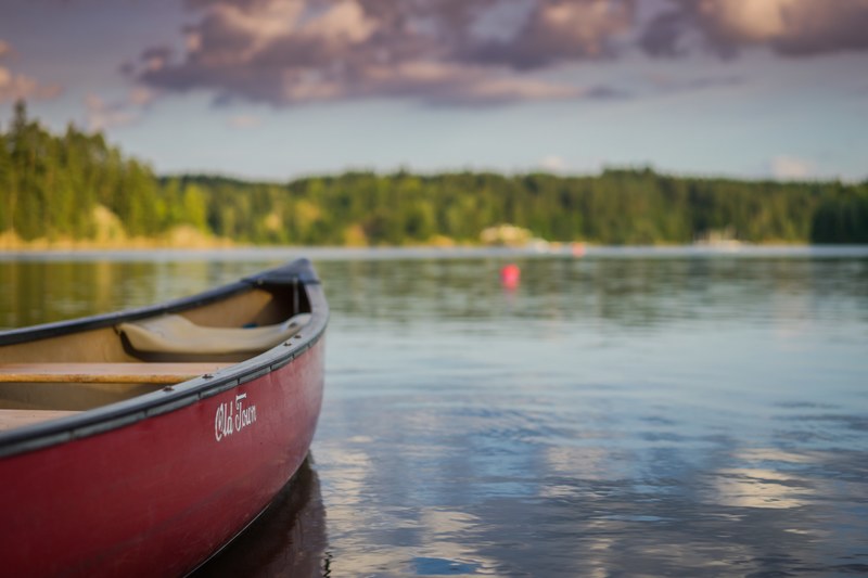 water boat lake and canoe 4k