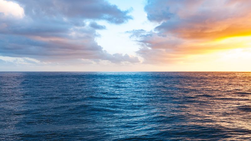 kauai, usa, ocean, skyline, sky, 4k