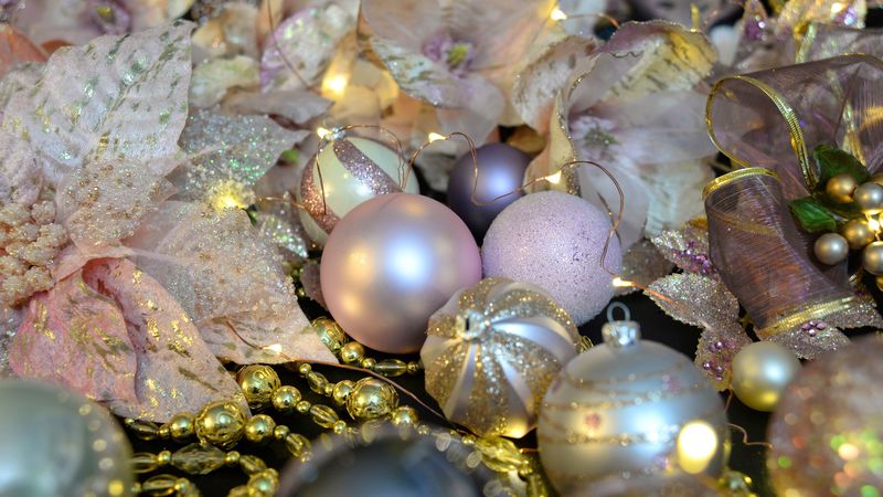 christmas decorations, balls, decoration, 4k