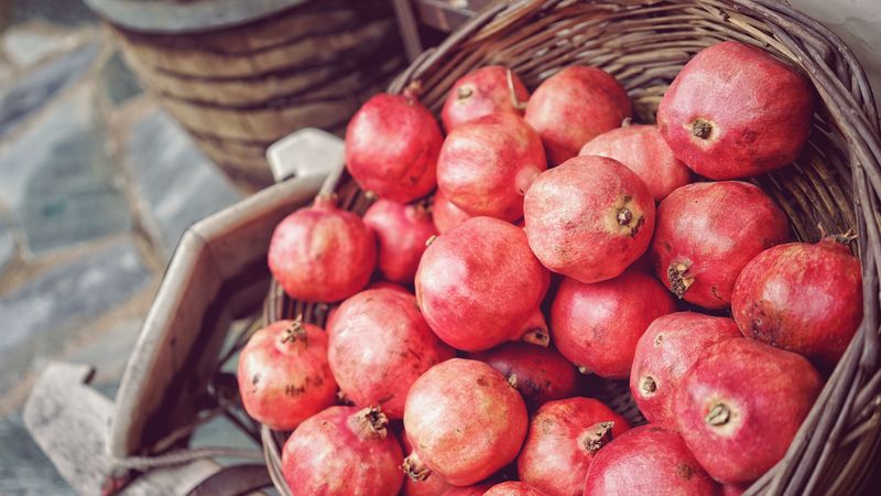 grenades, fruit, basket, ripe, 4k