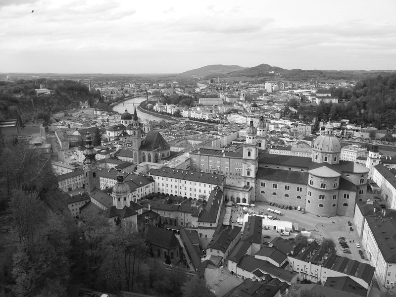 town black and white old and village 4k