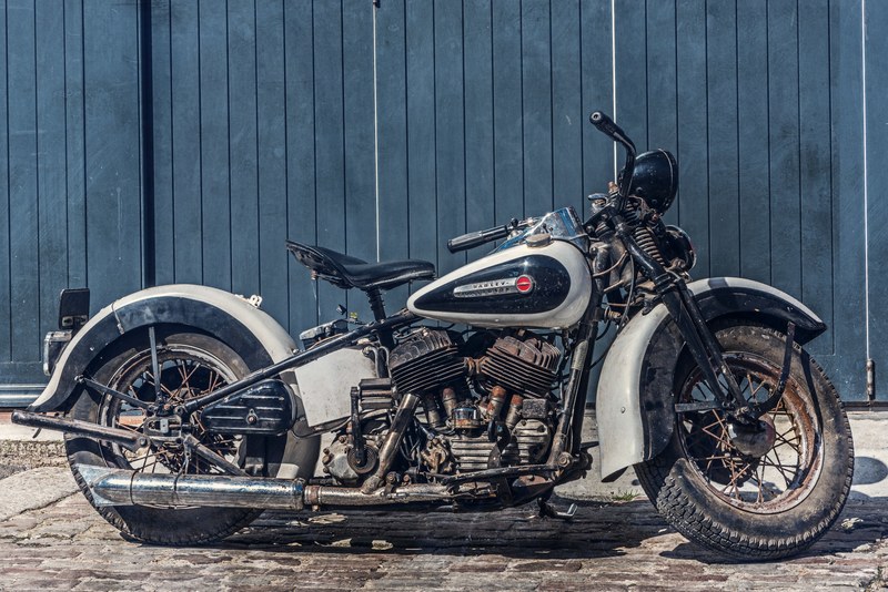 vintage motorbike motorcycle and harley davidson 4k