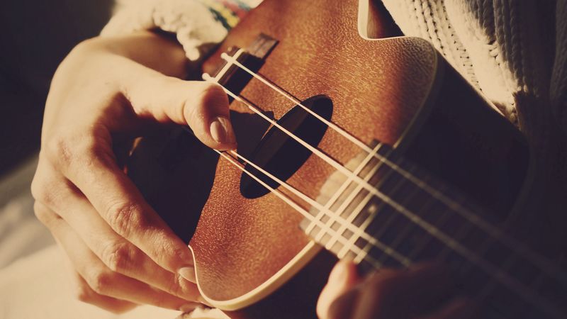 guitar, hands, fingers, 4k
