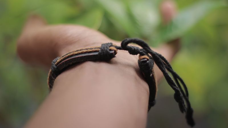 bracelet, hand, thread, 4k