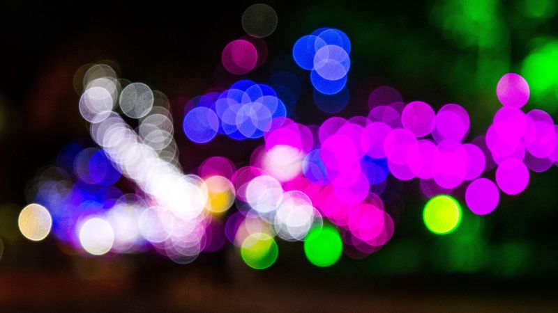 glare, circles, bright, colorful, 4k