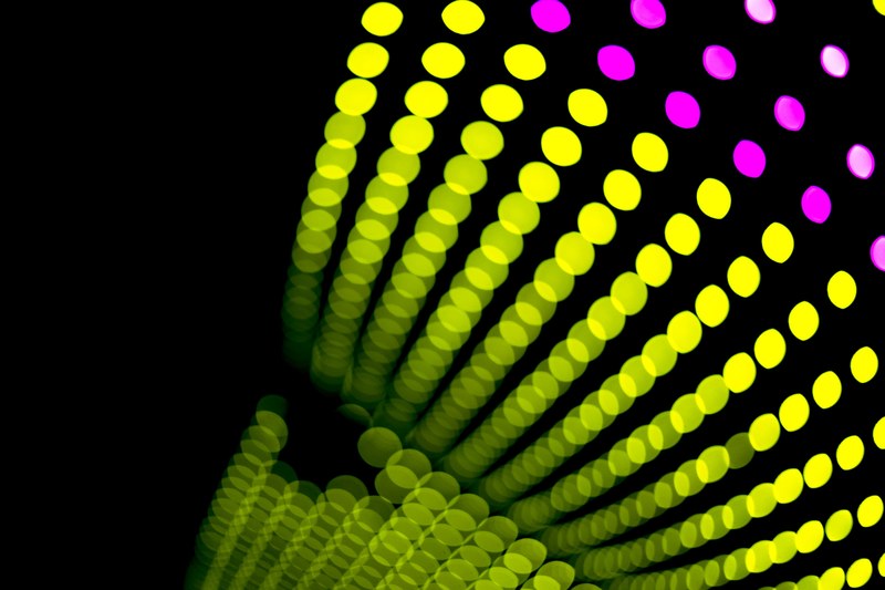 lights dots color and green 4k