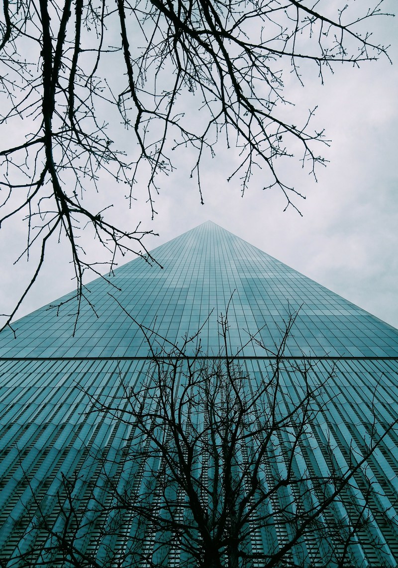 bottom view building architecture and modern hd, 4k