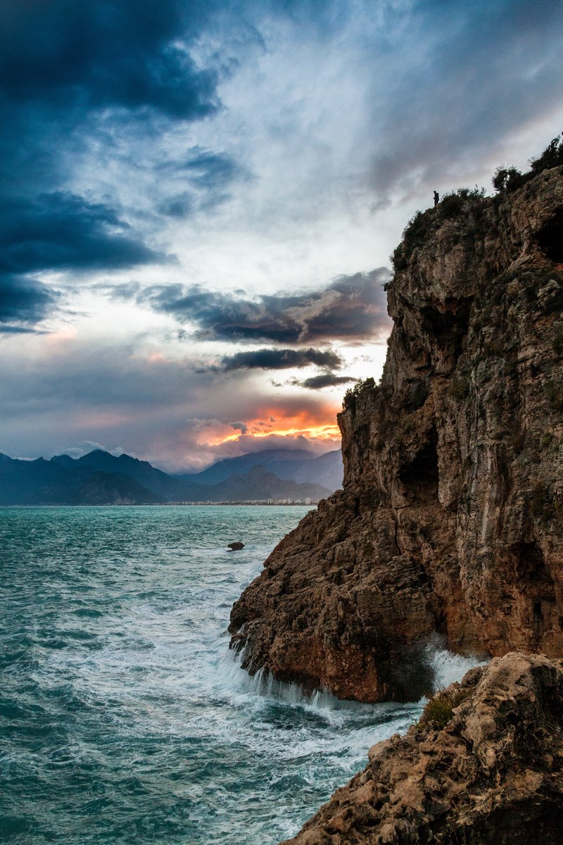 cliff cloud mountain and rock hd, 4k