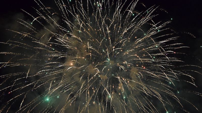 salute, fireworks, holiday, sparks, 4k