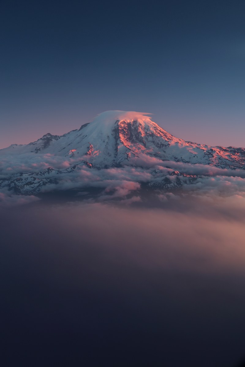 mountain sunset sunrise and pink hd, 4k