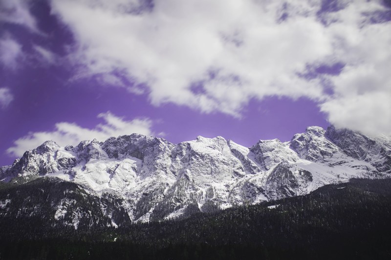 cloud mountain tree and german alp 4k