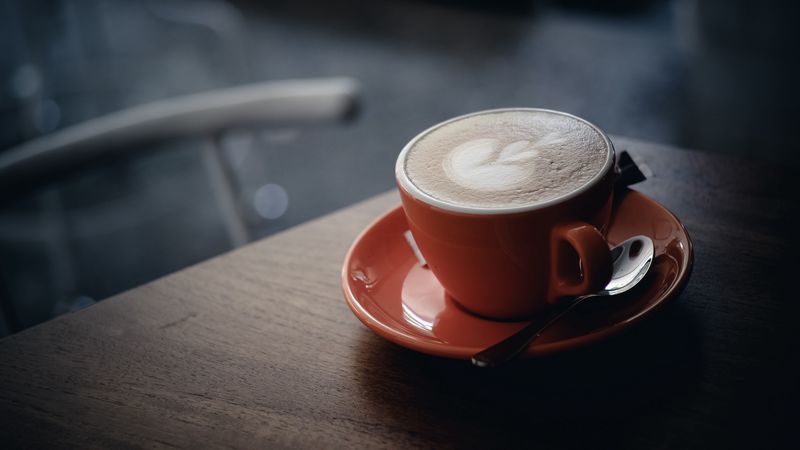coffee, cappuccino, cup, foam, 4k