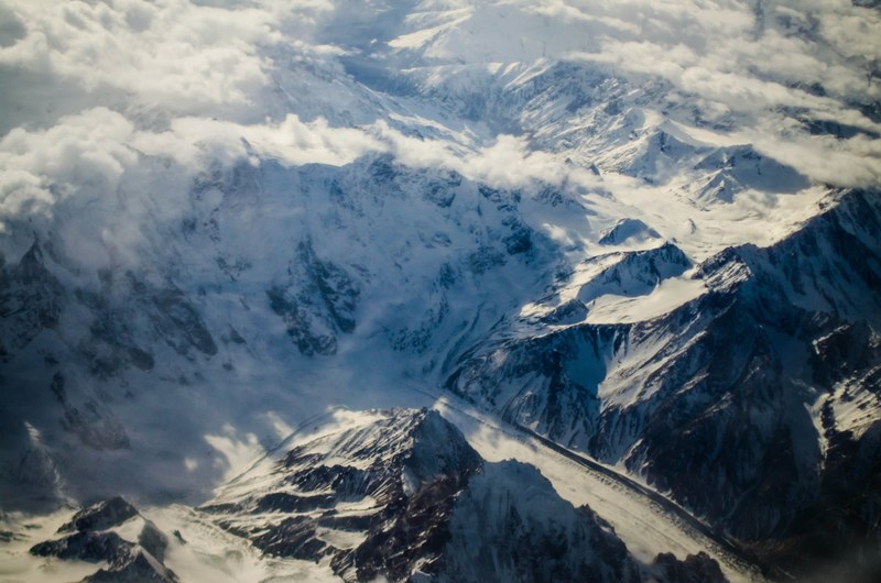 flying over the greater caucasus mountain range 4k