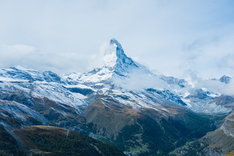 the matterhorn mountain in switzerland zermatt 4k