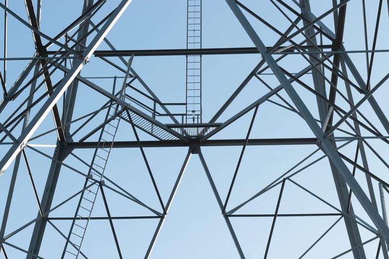 electrical transmission tower in spijkenisse 4k